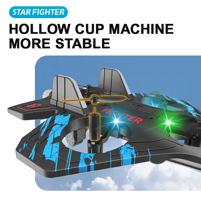 🛩️ ZHENDUO Glider Flying RC Jet Plane – 2.4G 4CH Stunt Remote Control Foam Aircraft Toy with LED Lights