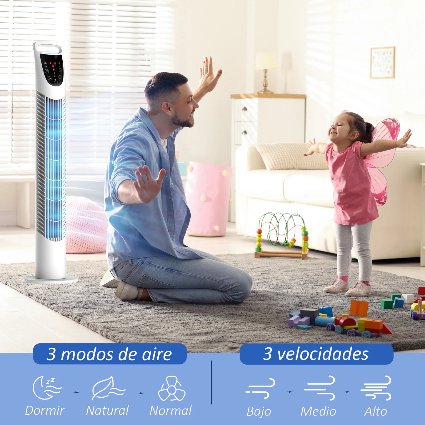 🌬️ HOMCOM Remote Control Tower Fan – Compact, Powerful Cooling