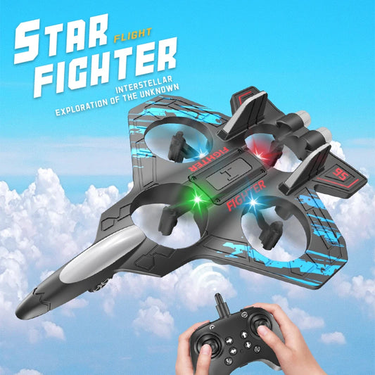 🛩️ ZHENDUO Segelflugzeug RC-Düsenflugzeug – 2,4 G 4-Kanal-Stunt-Fernsteuerungs-Schaumstoffflugzeugspielzeug mit LED-Leuchten 