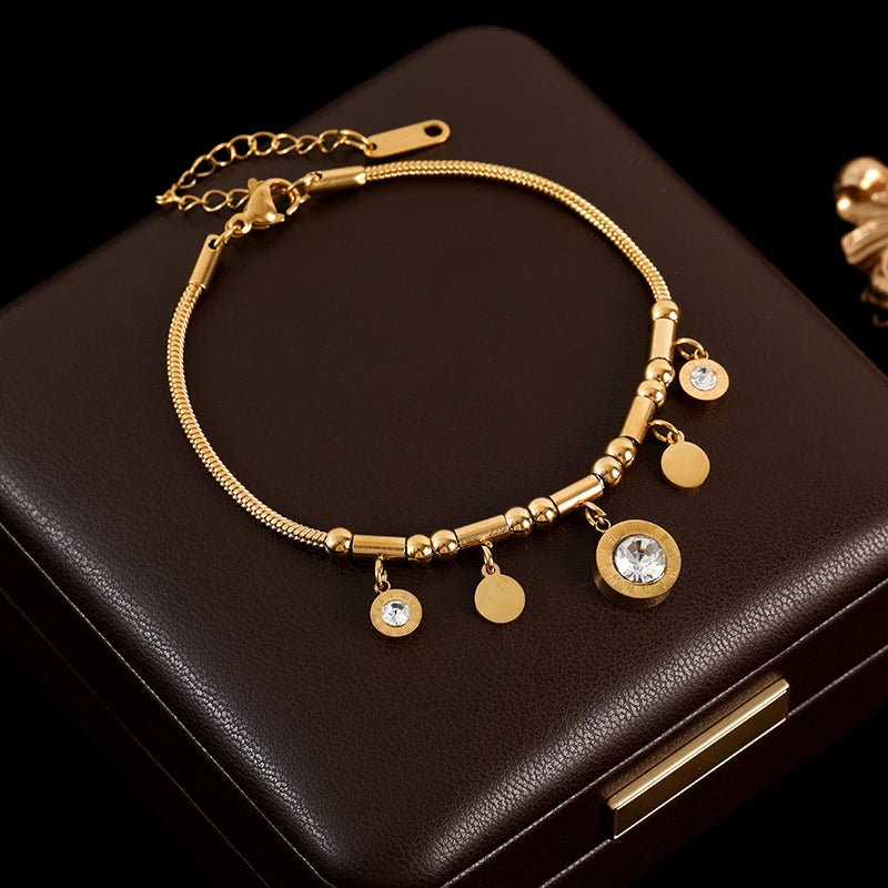 🌿 Tree of Grace – 18K Gold Plated Stainless Steel Life Bracelet