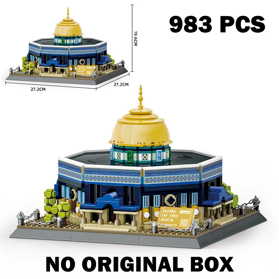 World Famous Architecture Kaaba, Prophet/Blue/Dom of the Rock Mosque