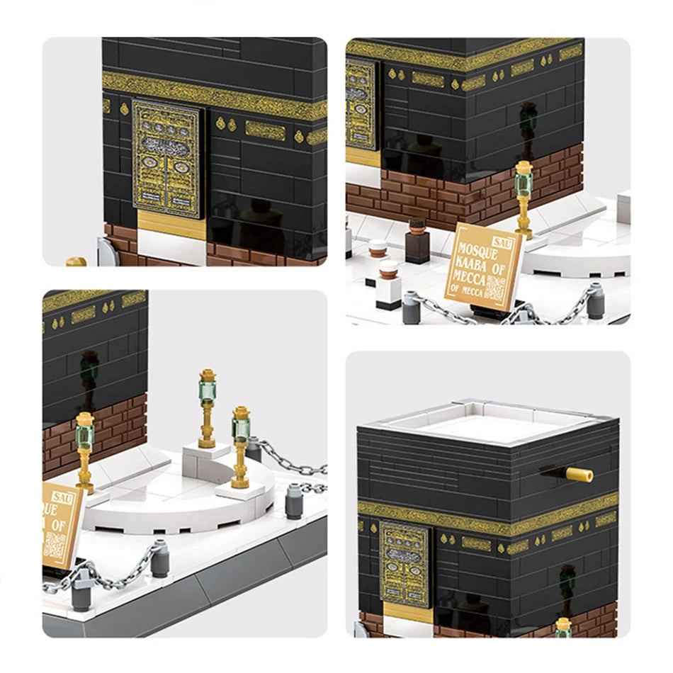 World Famous Architecture Kaaba, Prophet/Blue/Dom of the Rock Mosque