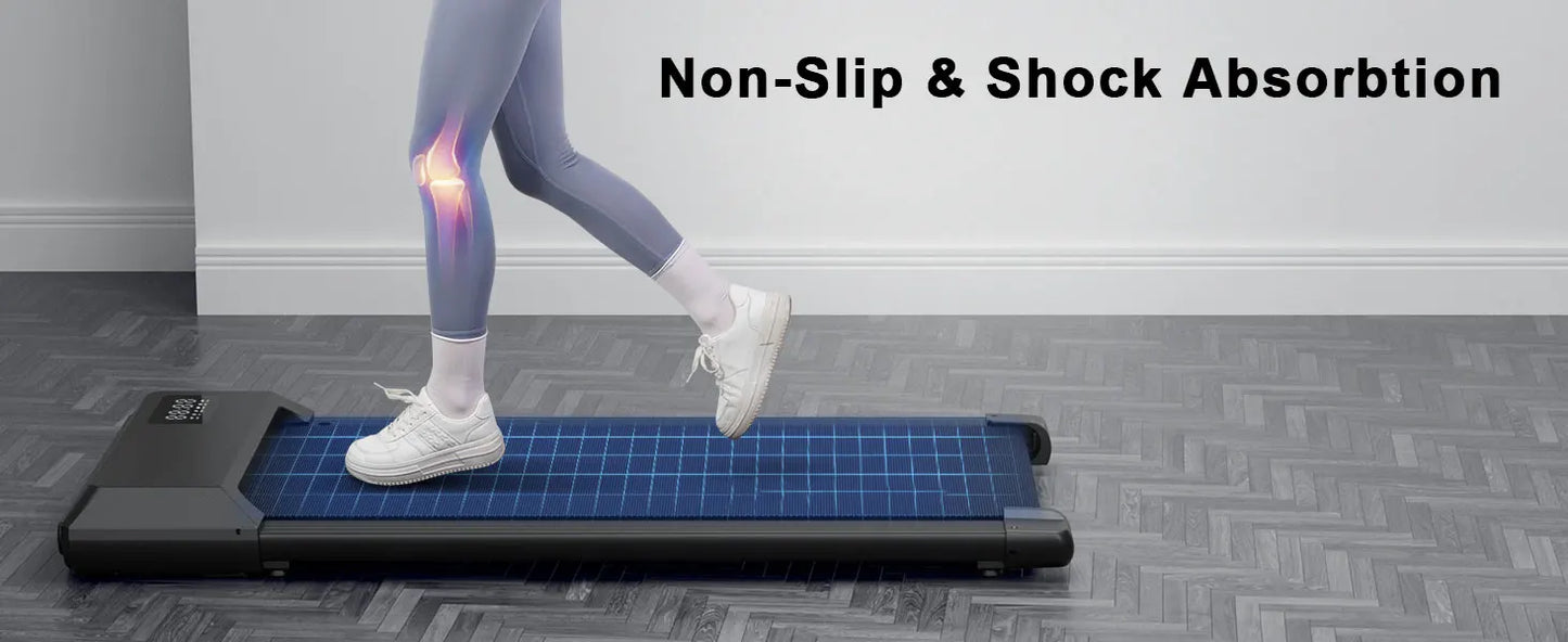 Superun 2-in-1 80CM Belt Walking Pad Laufband – Leises Fitnessgerät unter dem Schreibtisch für Zuhause und das Büro