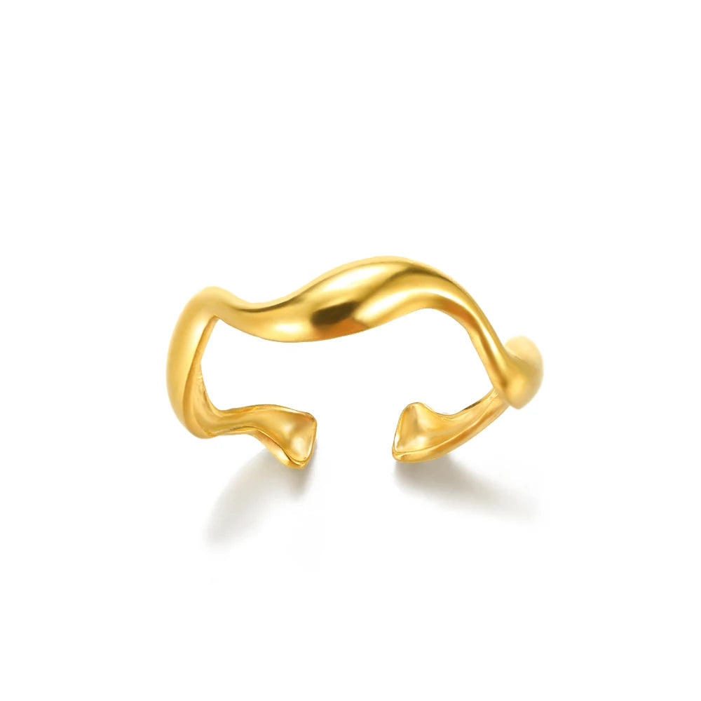 ✨ Gold Ring – 18K Gold Plated Stainless Steel Couple Band_2