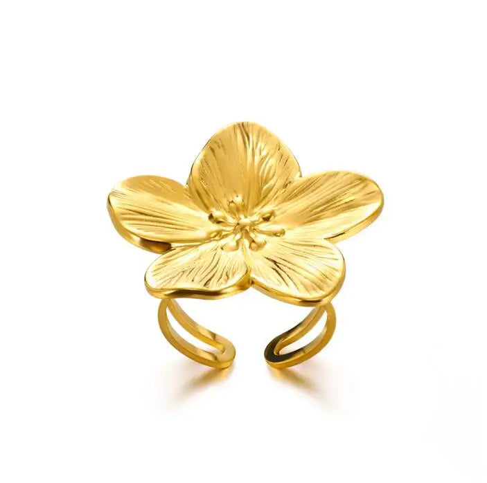 ✨ Gold Ring – 18K Gold Plated Stainless Steel Couple Band