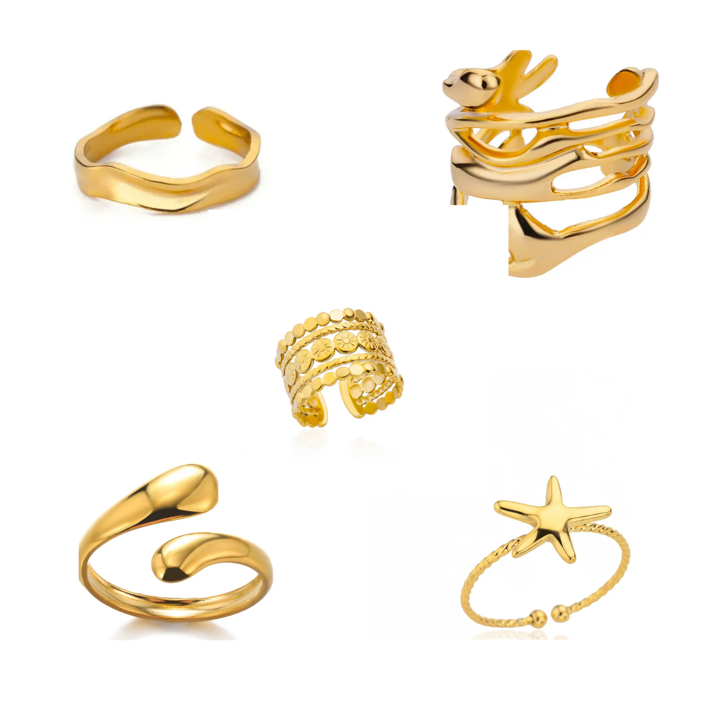 ✨ Gold Ring – 18K Gold Plated Stainless Steel Couple Band_2