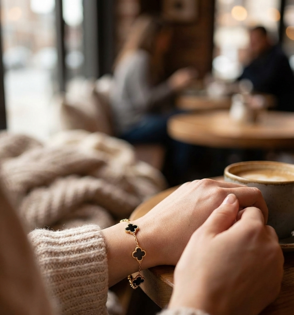 Edelstahlarmband – Vier Blätter 