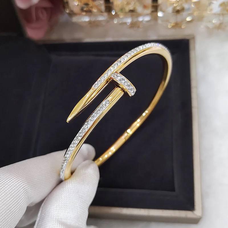 18K Gold-Plated Screw Stainless Steel Bracelet