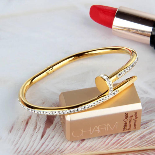 18K Gold-Plated Screw Stainless Steel Bracelet